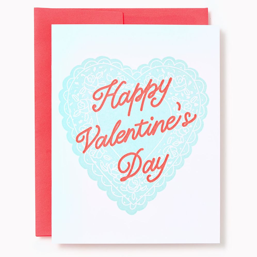 Vintage Valentine's Day Letterpress Greeting Card