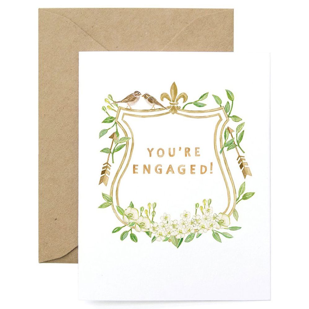 You're Engaged Crest Engagement Card
