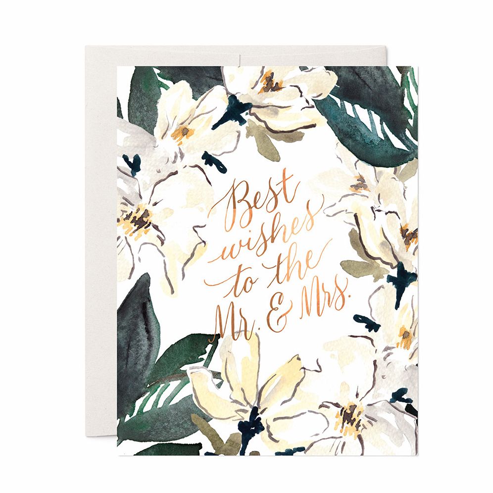 Magnolia Mr. & Mrs. Wedding Card