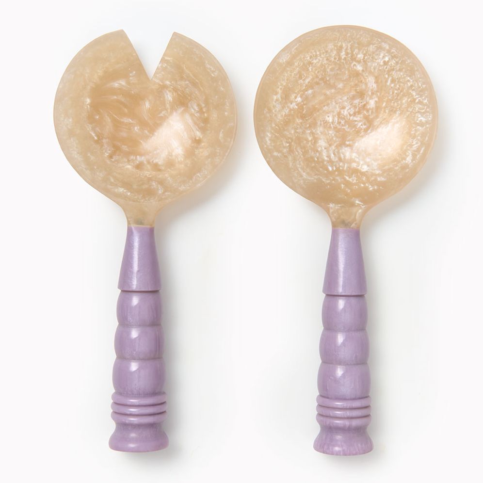 Marbled Resin Salad Server Set