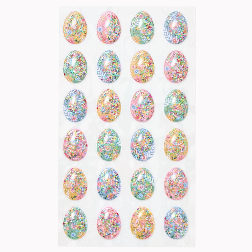 Floral Egg Shaker Stickers