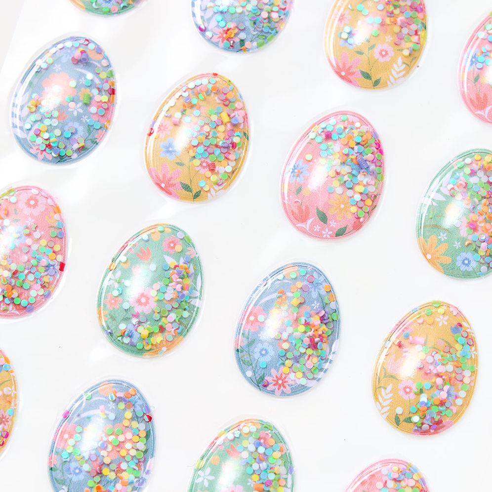 Floral Egg Shaker Stickers