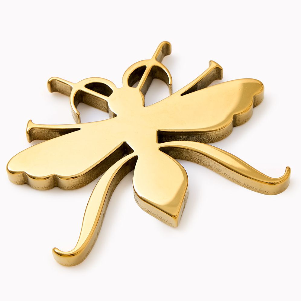 Sand Paper Wasp Gold Paperweight