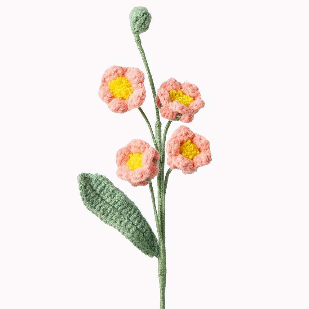 Orange Lily of the Valley Crochet Flower