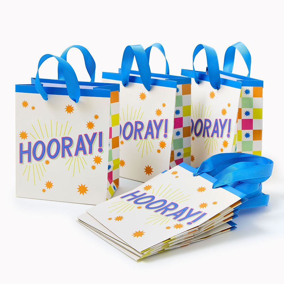 Checkered Hooray Treat Bags Set of 8