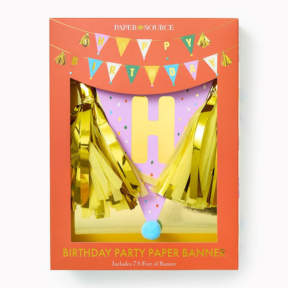Birthday Party Hat Paper Banner