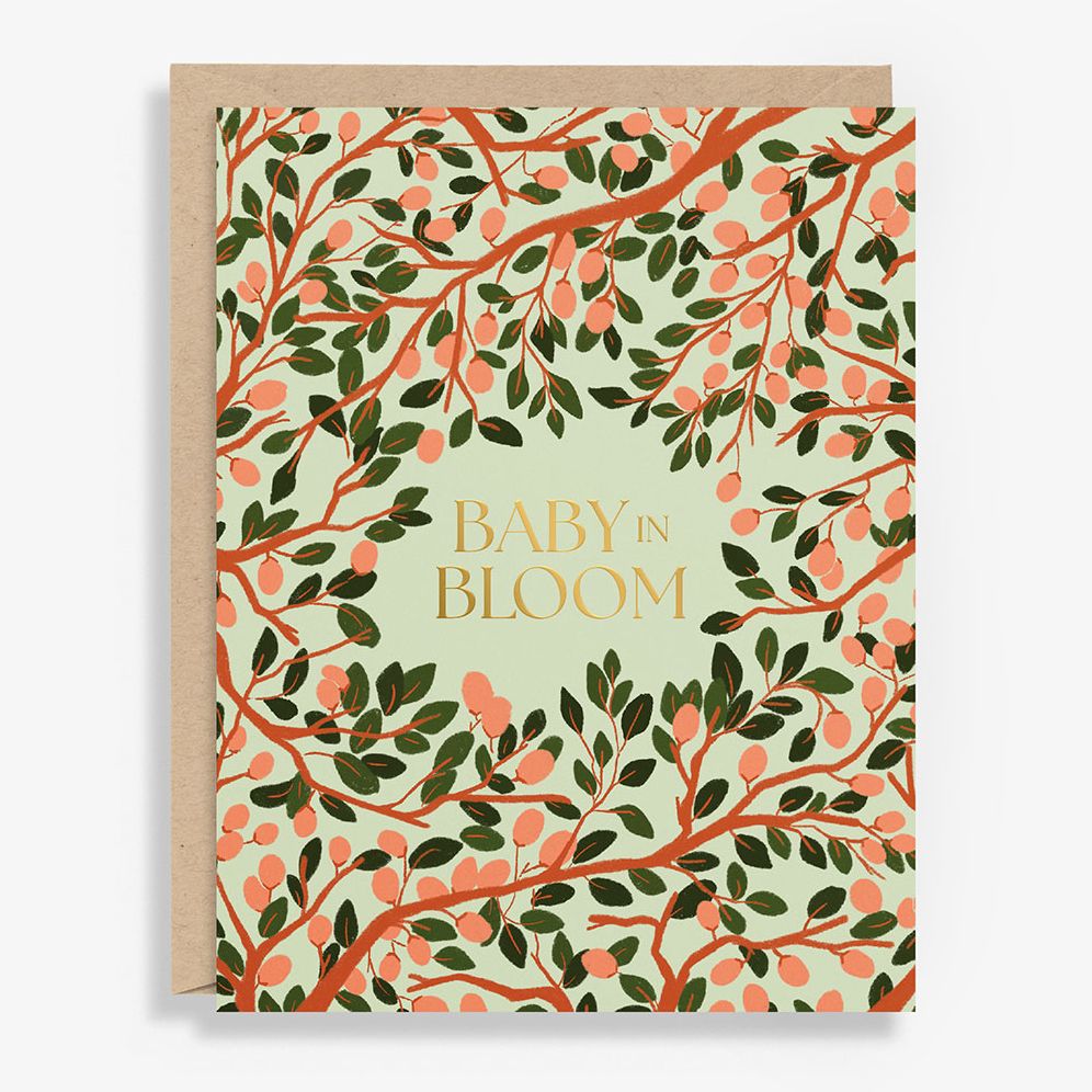 Baby in Bloom Baby Shower Card