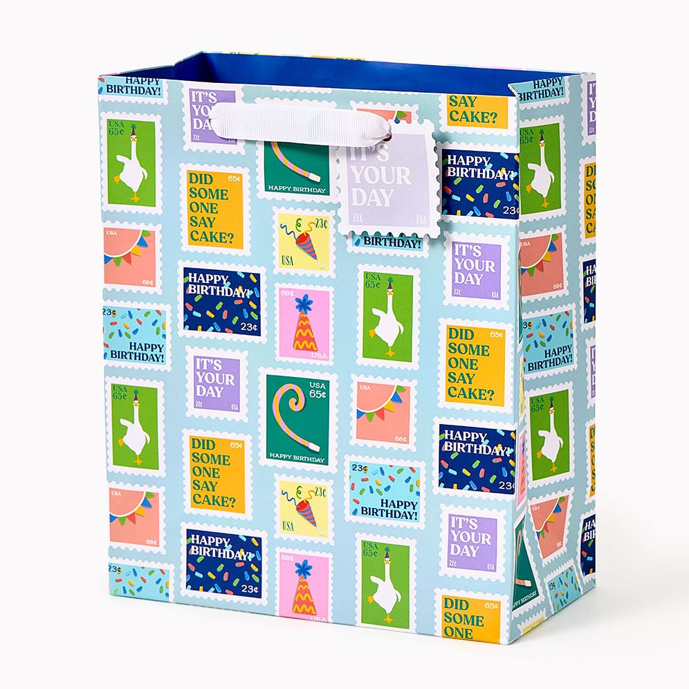 Birthday Stamps Medium Gift Bag