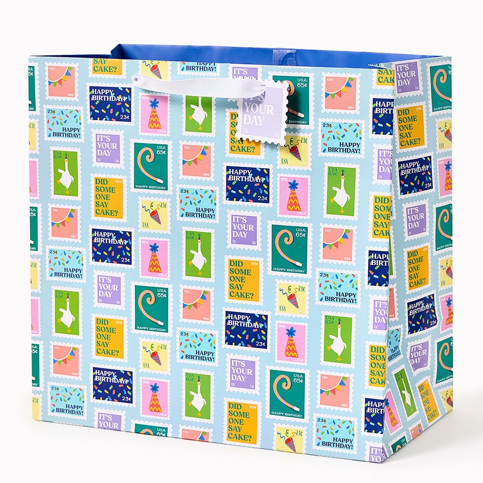 Birthday Stamps Large Gift Bag