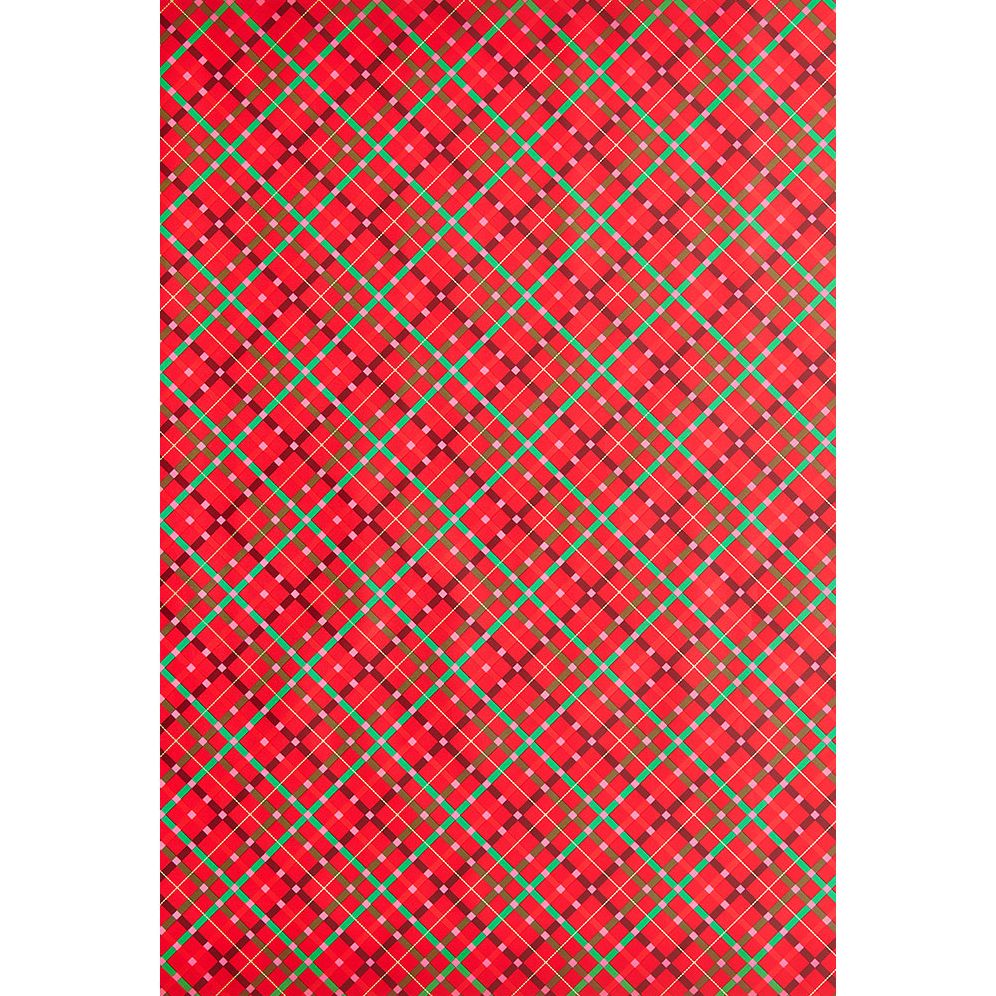 Holidazzle Plaid Stone Wrapping Paper