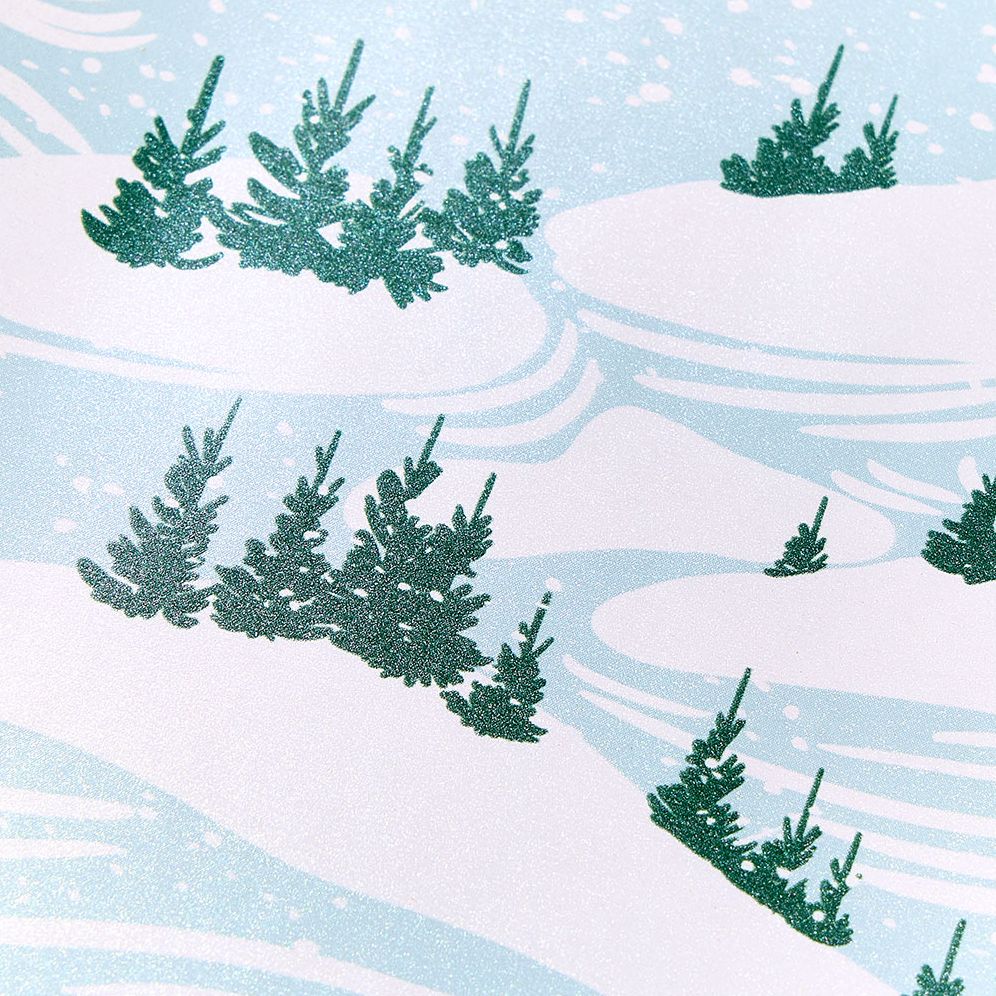 Snowhill Trees Pearlized Art Wrapping Paper