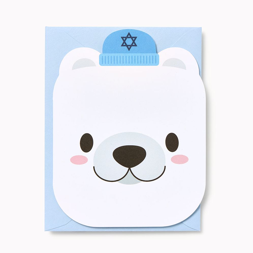 Polar Bear Diecut Hanukkah Card