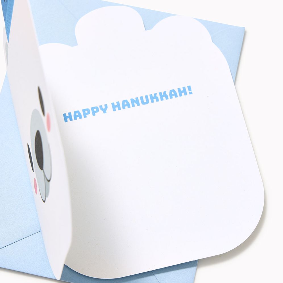 Polar Bear Diecut Hanukkah Card