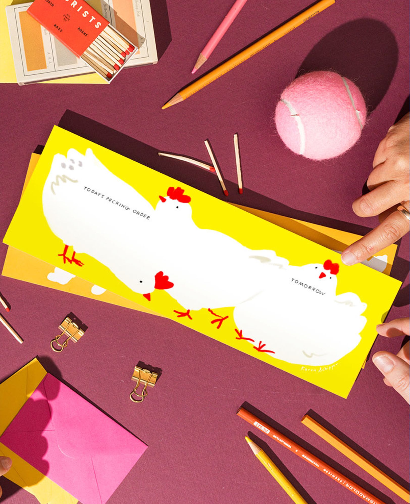 Chickens Weekly Stationery Desk Planner