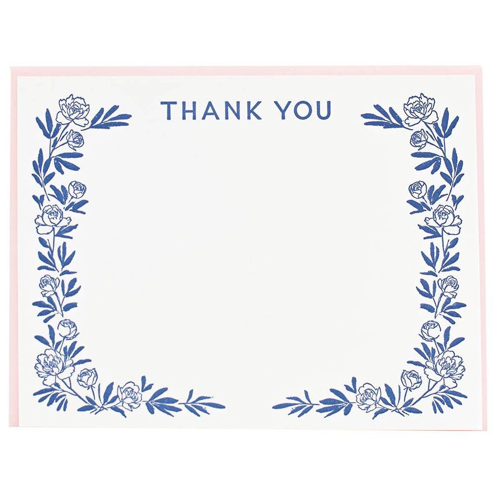 Peony Thank You Card set