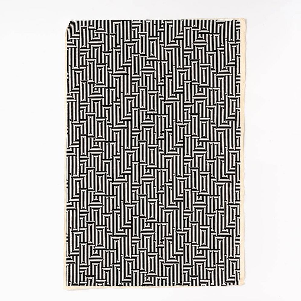 Black & White Maze Handmade Paper