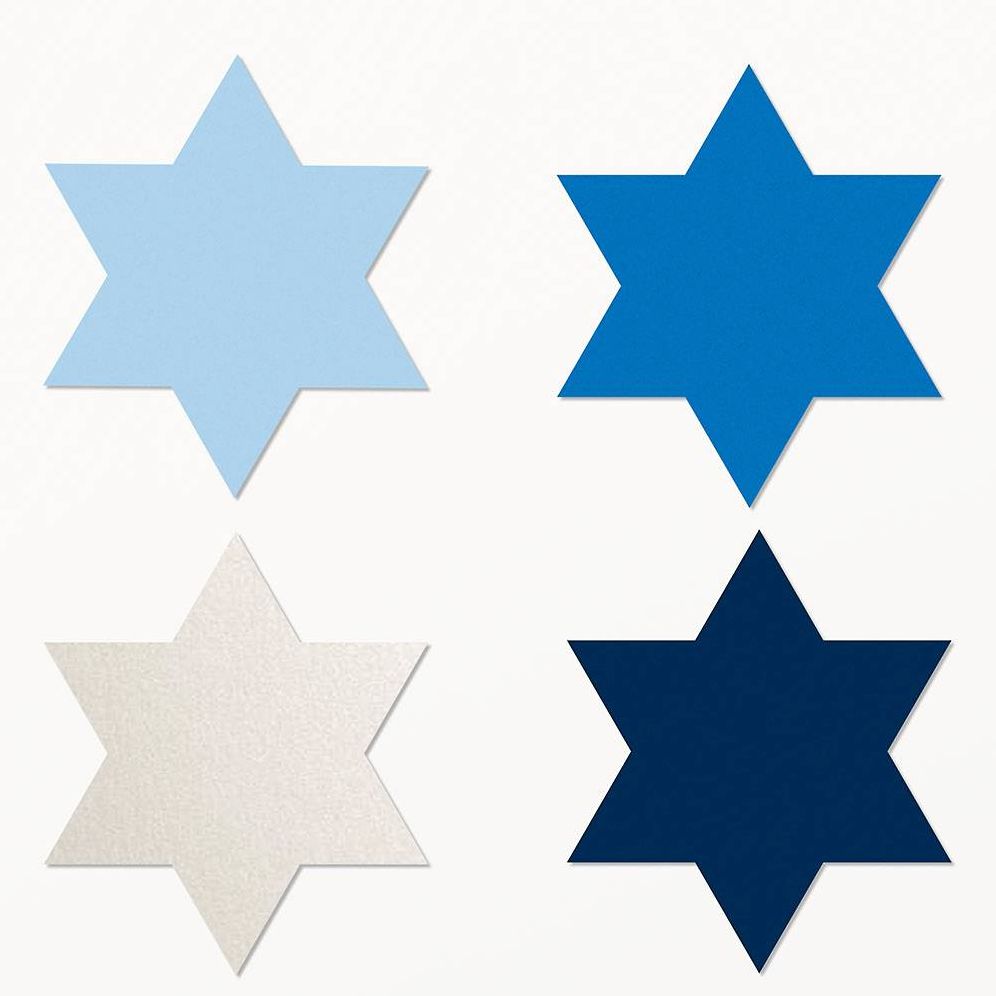 Assorted Festive Hanukkah Star Shaped Cards