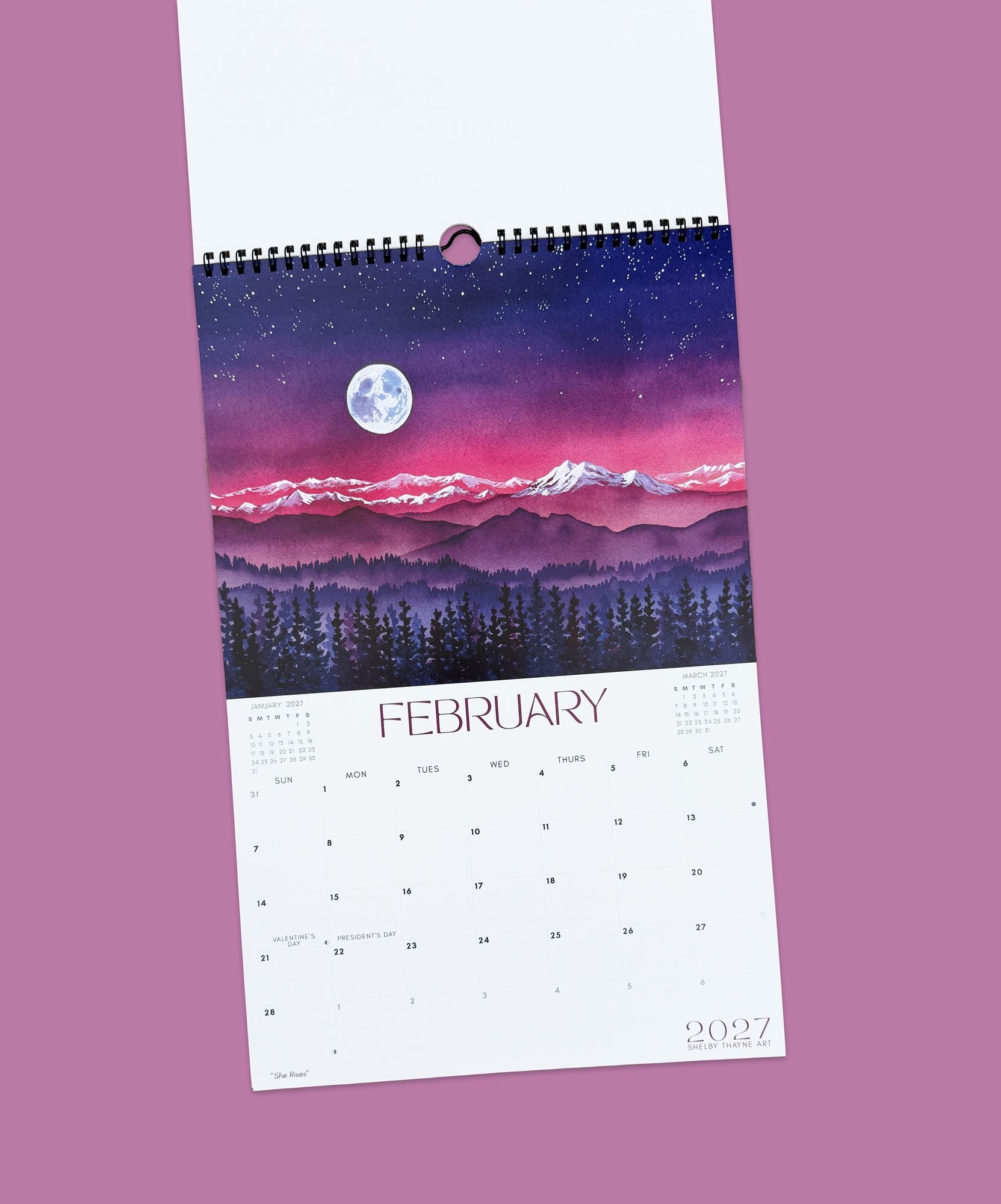 2027 Mountain Art Wall Calendar