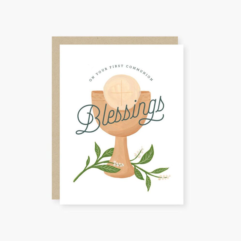First Communion Religion Card