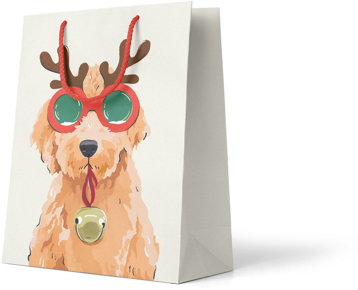 Reindeer Doodle Medium Gift Bag