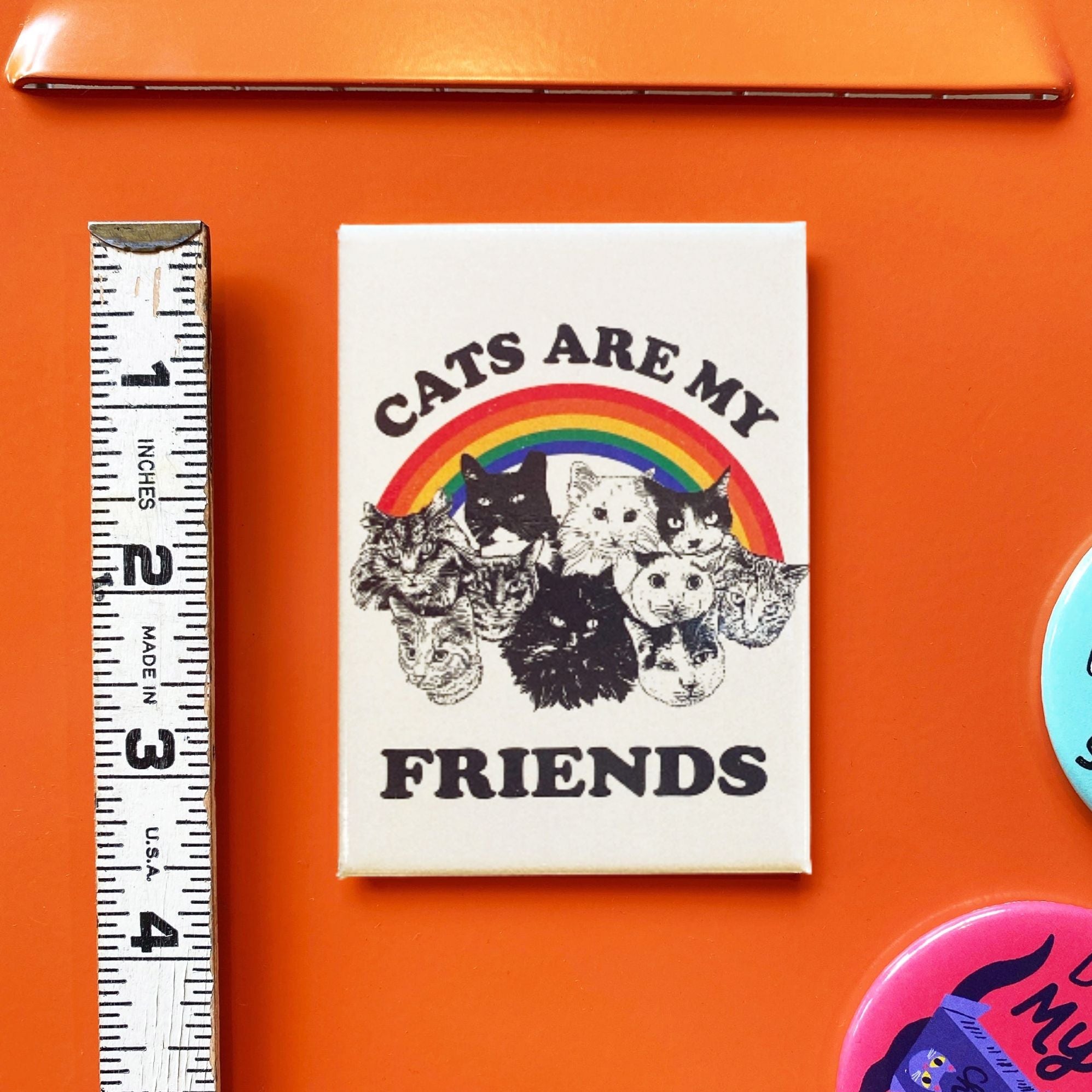 Cats Are My Friends rectangular Magnet