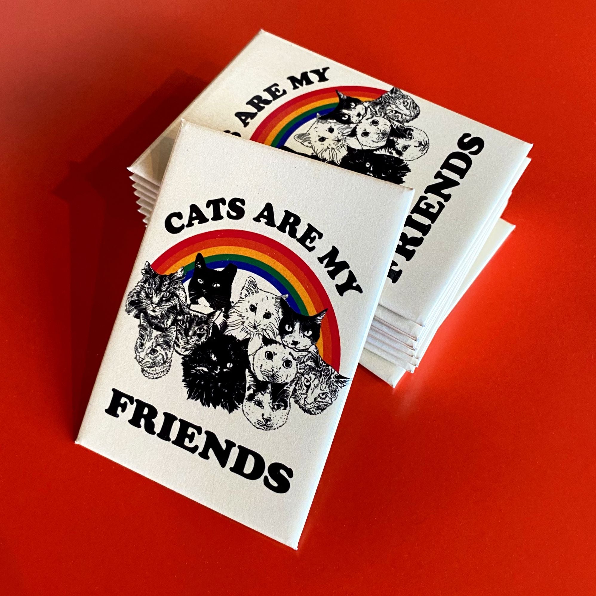 Cats Are My Friends rectangular Magnet