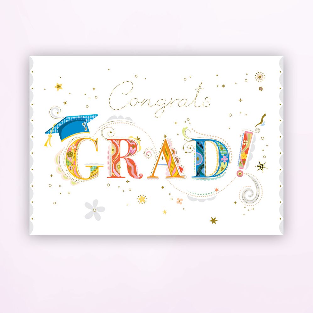 Colorful Text Graduation Card | Paper Source Colorful Text Graduation Card | Paper Source