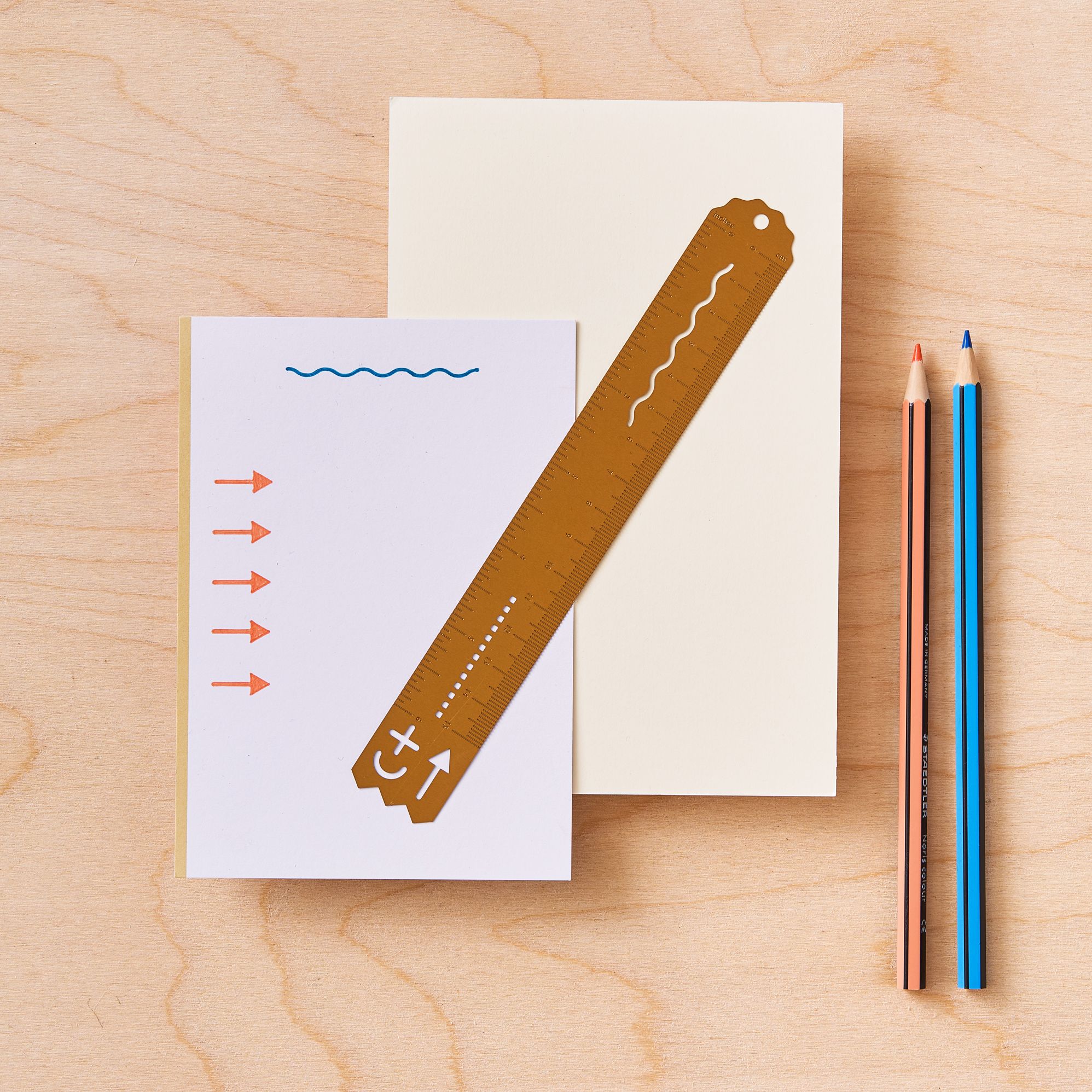 Brass Stencil Ruler -15cm / 6inch
