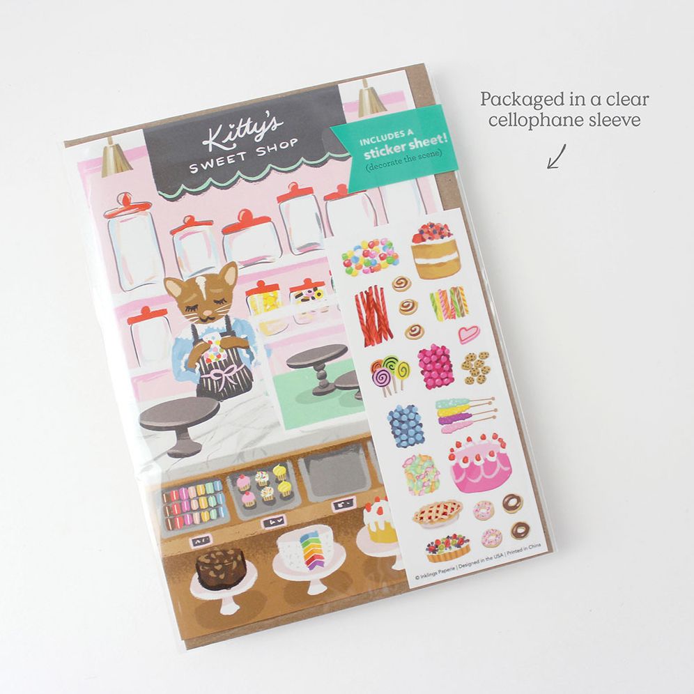 Sweet Shop Sticker Birthday Card