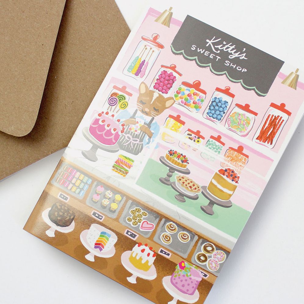 Sweet Shop Sticker Birthday Card