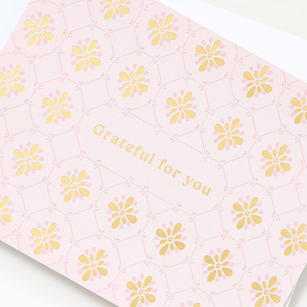 Floral Grid Thank You Set of 10