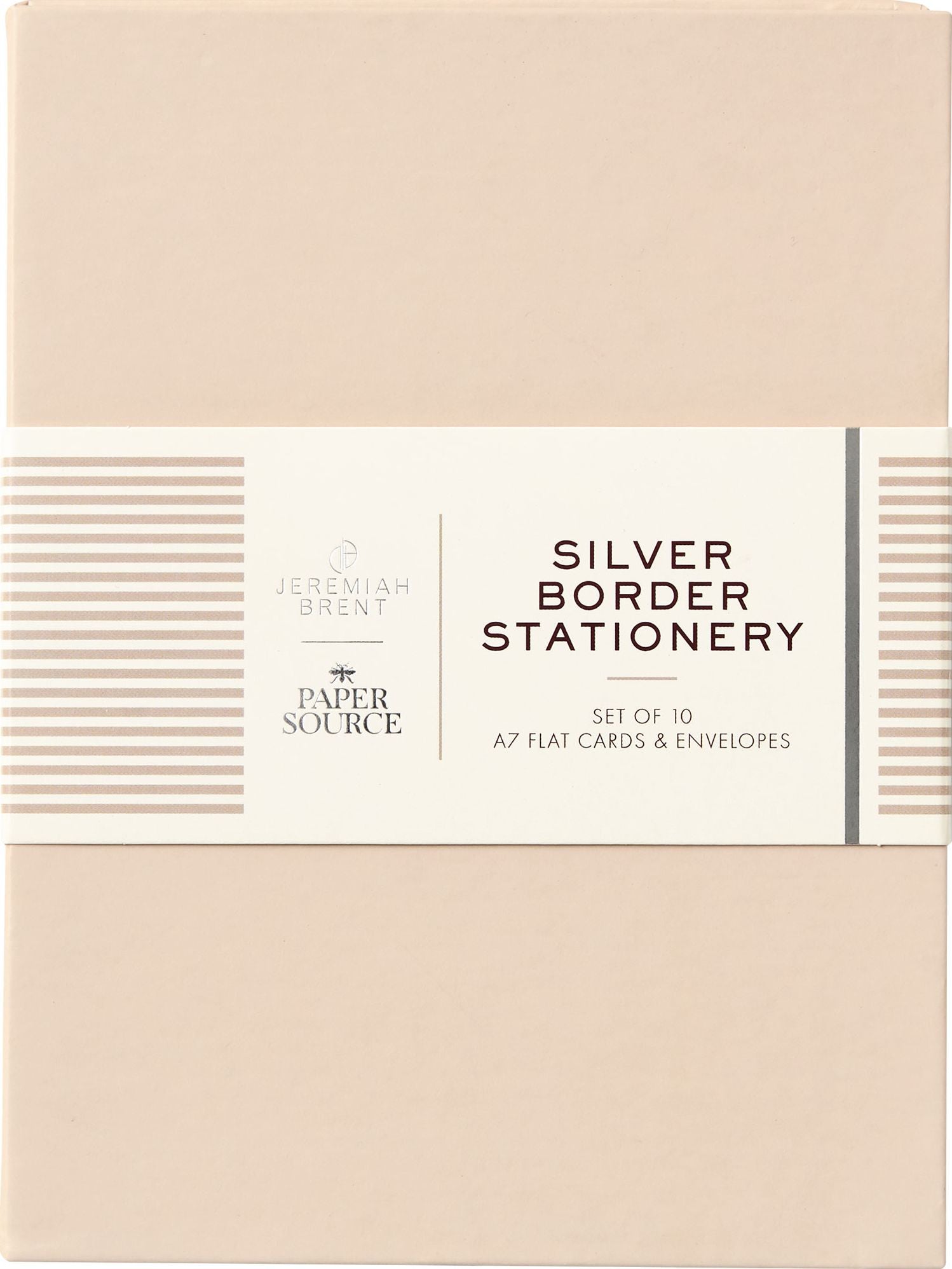 Jeremiah Brent Silver Border Stationery Set