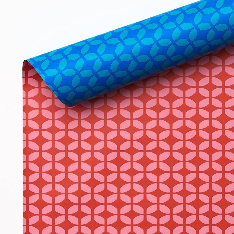 Pink & Blue Reversible Wrapping Paper