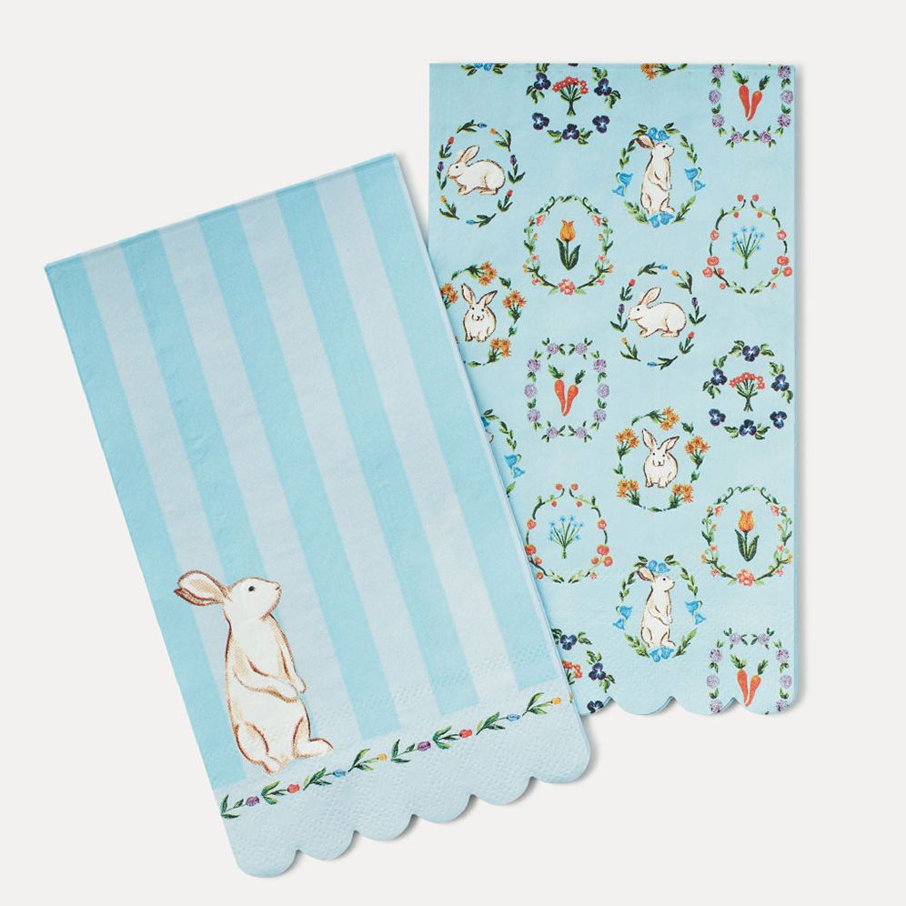 Bunny Garden Guest Napkins Set of 20