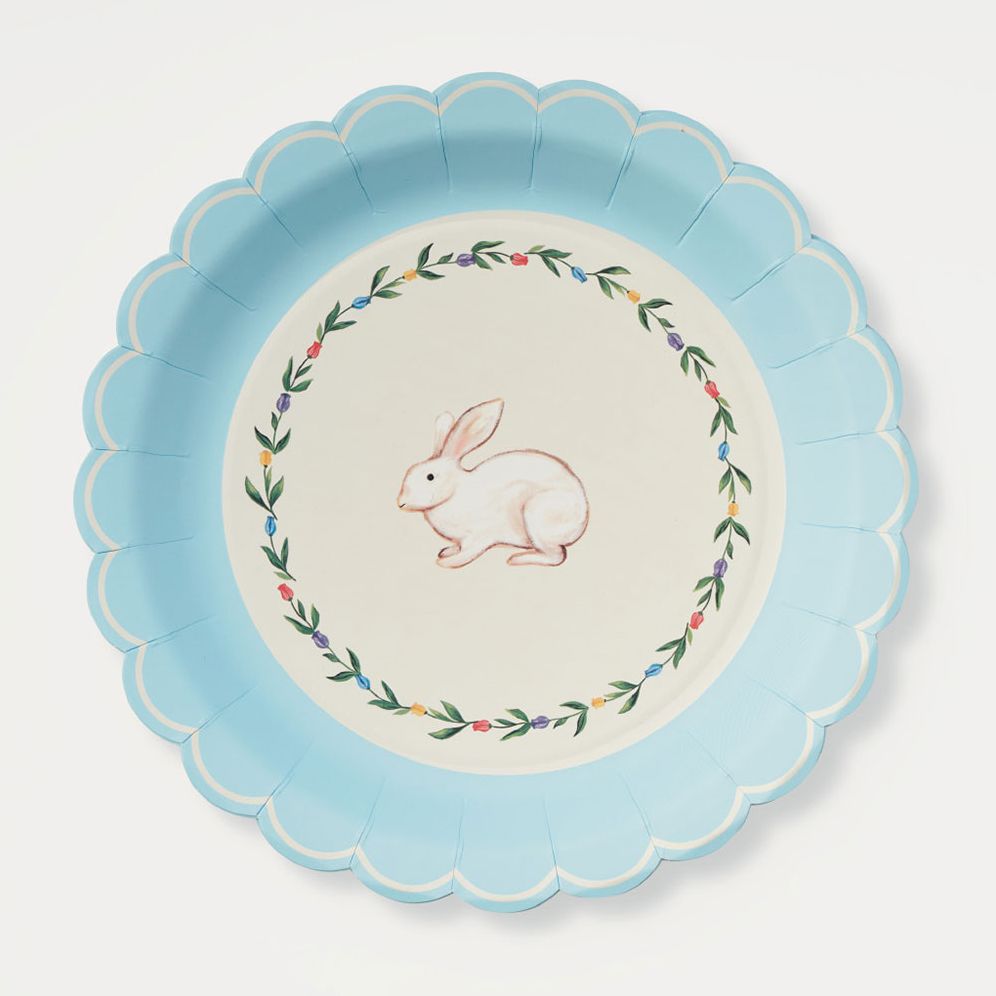 Bunny Garden Large Plate Set of 10