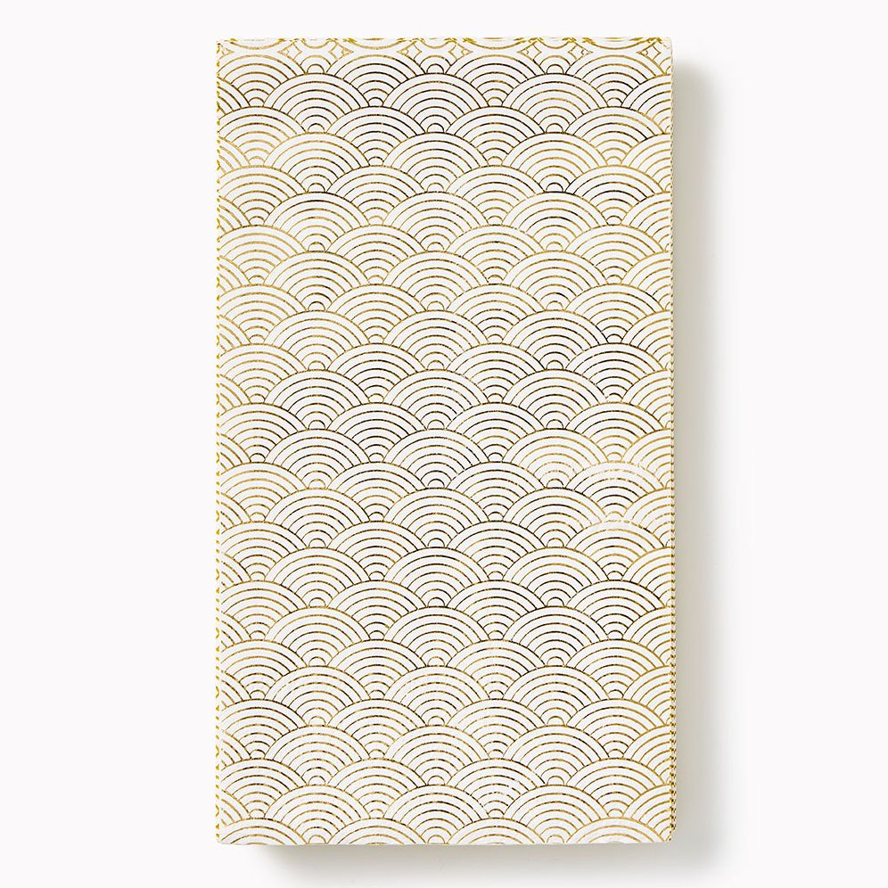 Gold Scallops Guest Napkin Set of 20