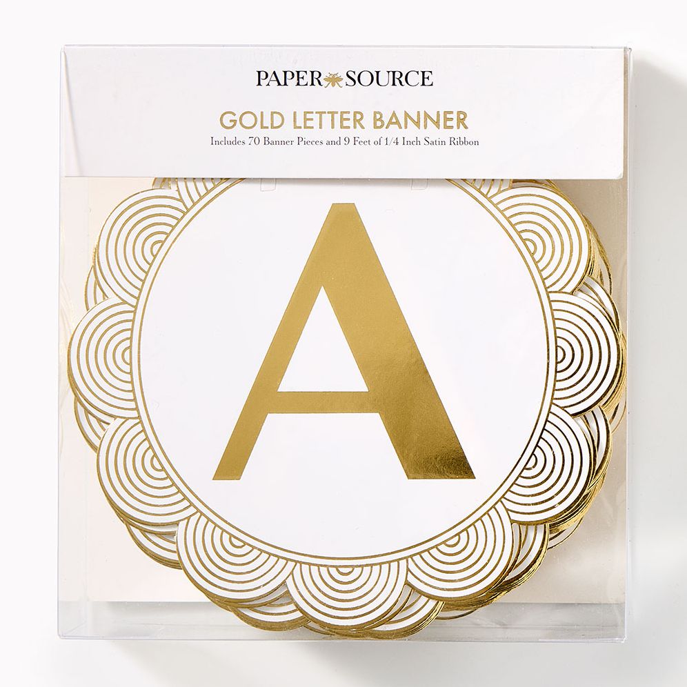 Gold Scalloped Alphabet Banner