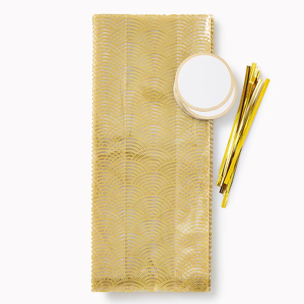 Gold Scalloped Cello Bag Set of 15