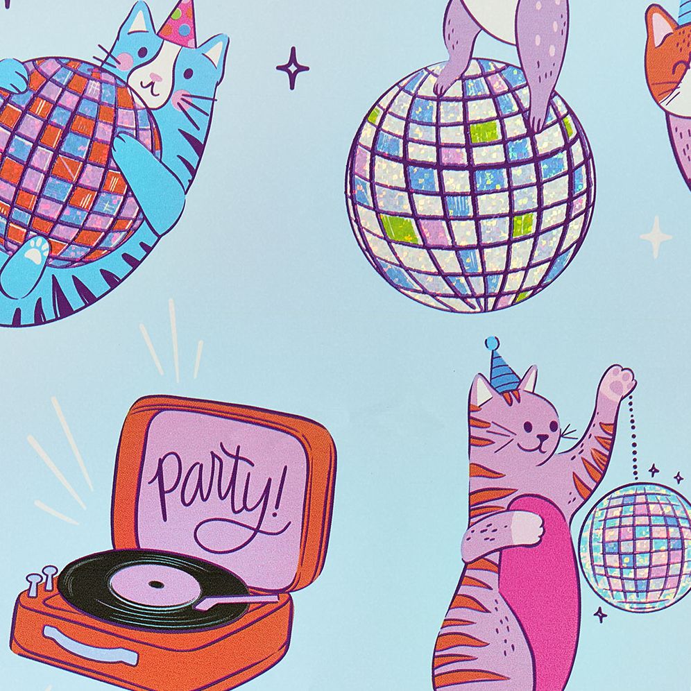 Disco Cats Roll Wrap
