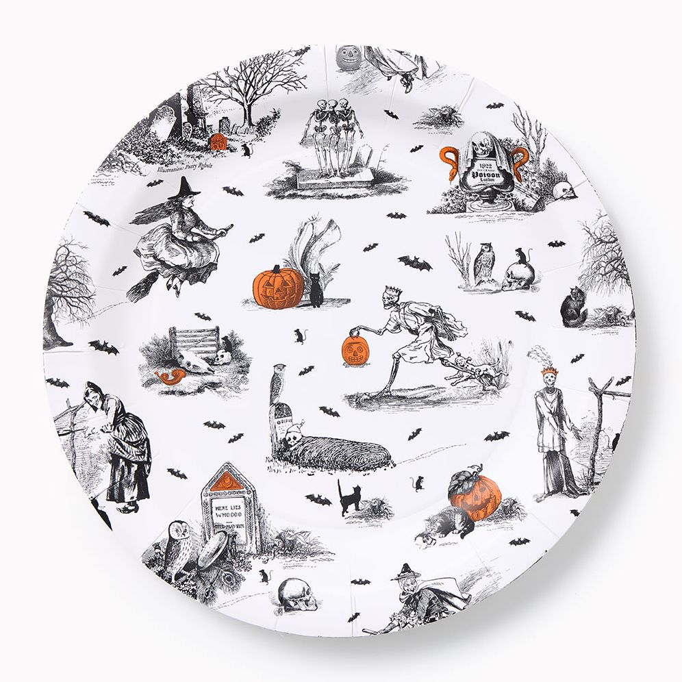 Halloween Toile Large Plate