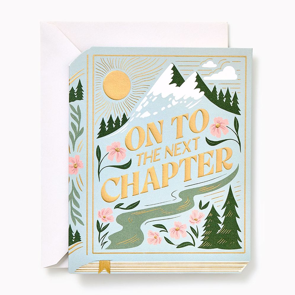 On To The Next Chapter Embellished Wedding Card