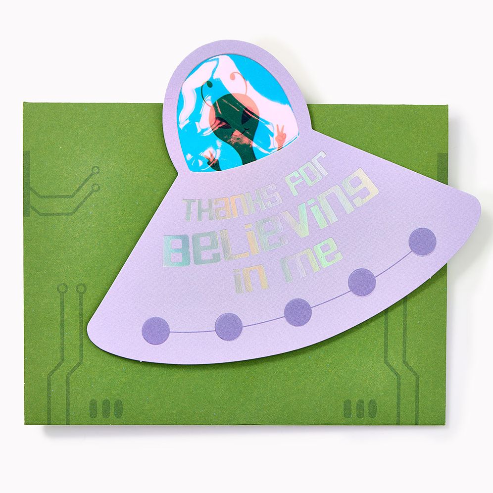 Believing In Me Alien Embellished Thank You Card