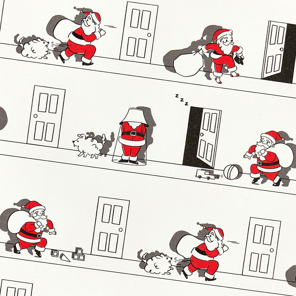 Sneaky Santa Kraft Roll Wrap