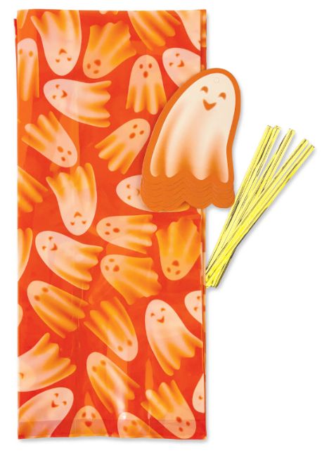 Halloween Happy Ghosts Cello Bags Set of 15