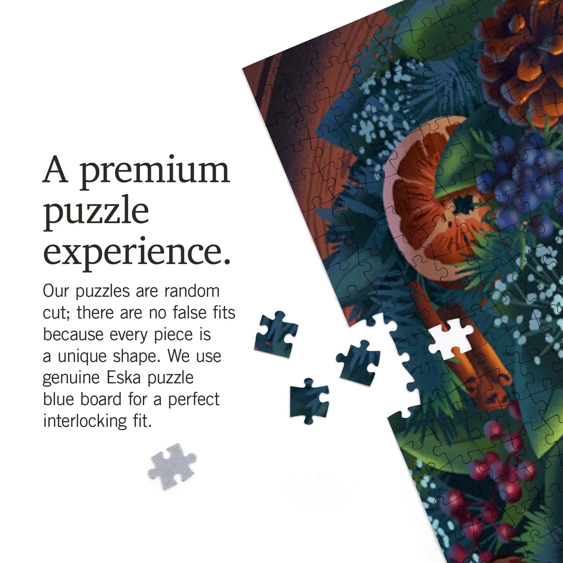 1000 Holiday Wreath Puzzle