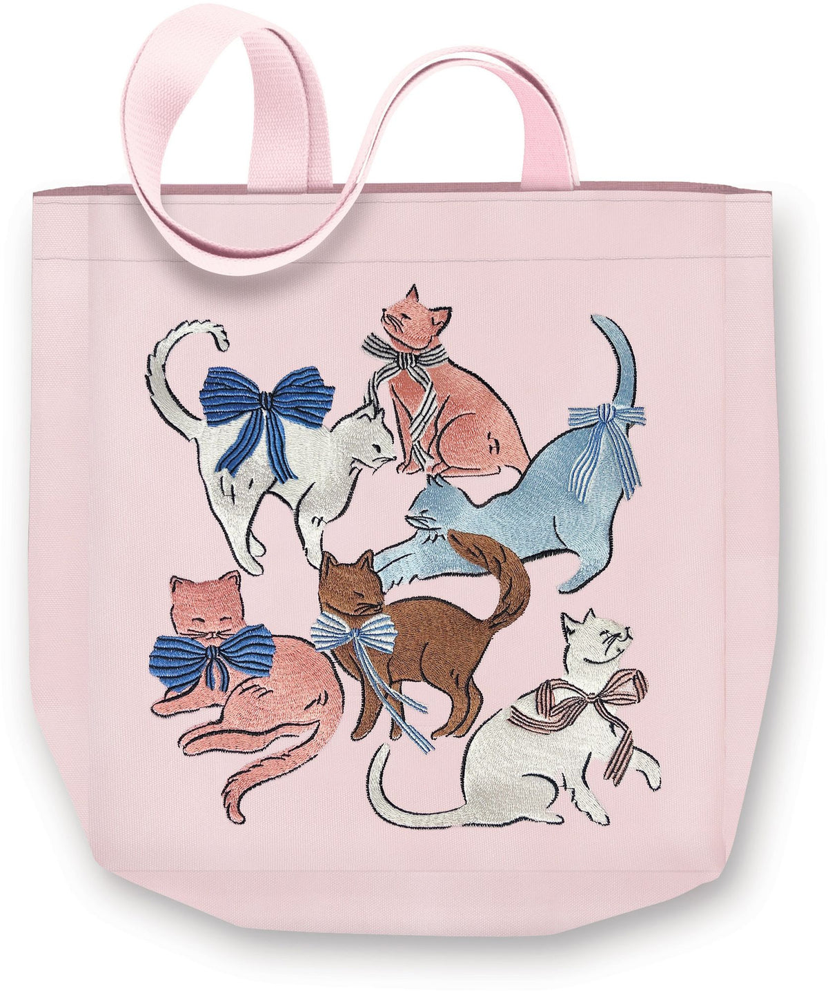 Embroidered Cat Tote Bag