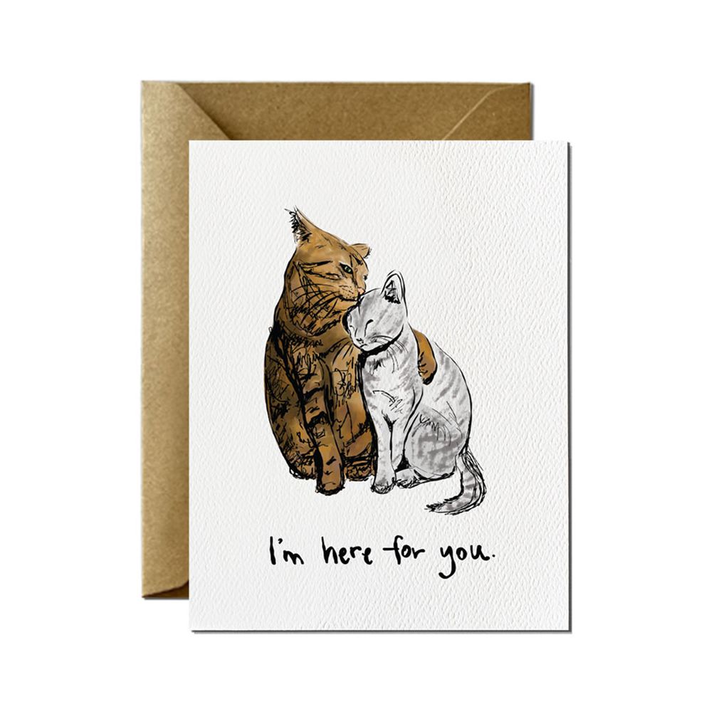 Here for You Cats Sympathy Card