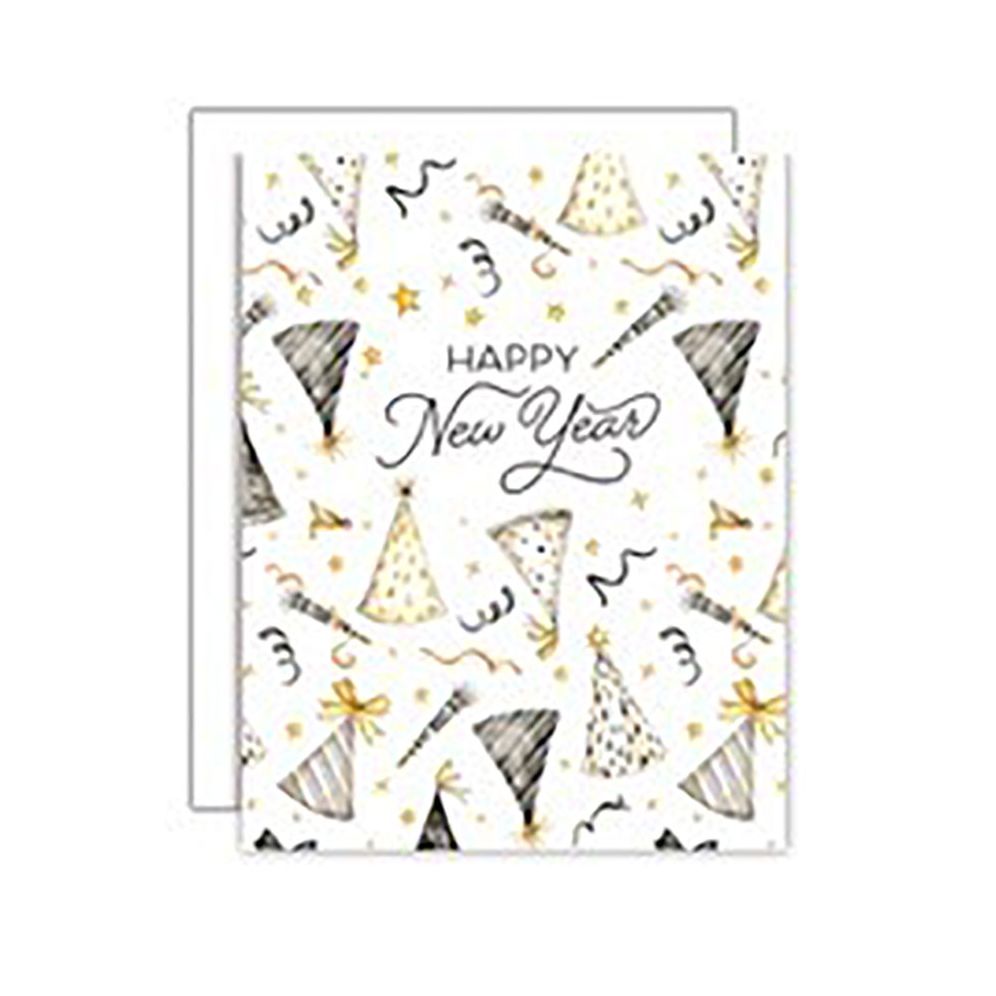 Party Hats and Blowers New Years Card