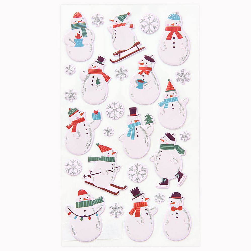 Jolly Snowmen Puffy Sticker Sheet