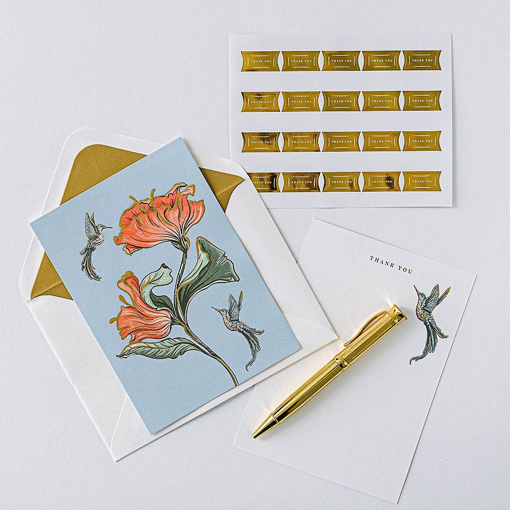Hummingbird Luxury Thank You Card Set